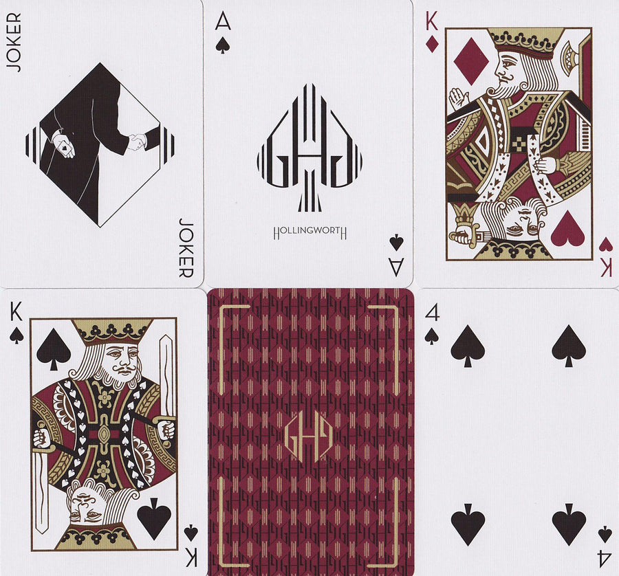 Hollingworths, Burgundy Ed. 2015 Edition* Playing Cards by Dan & Dave