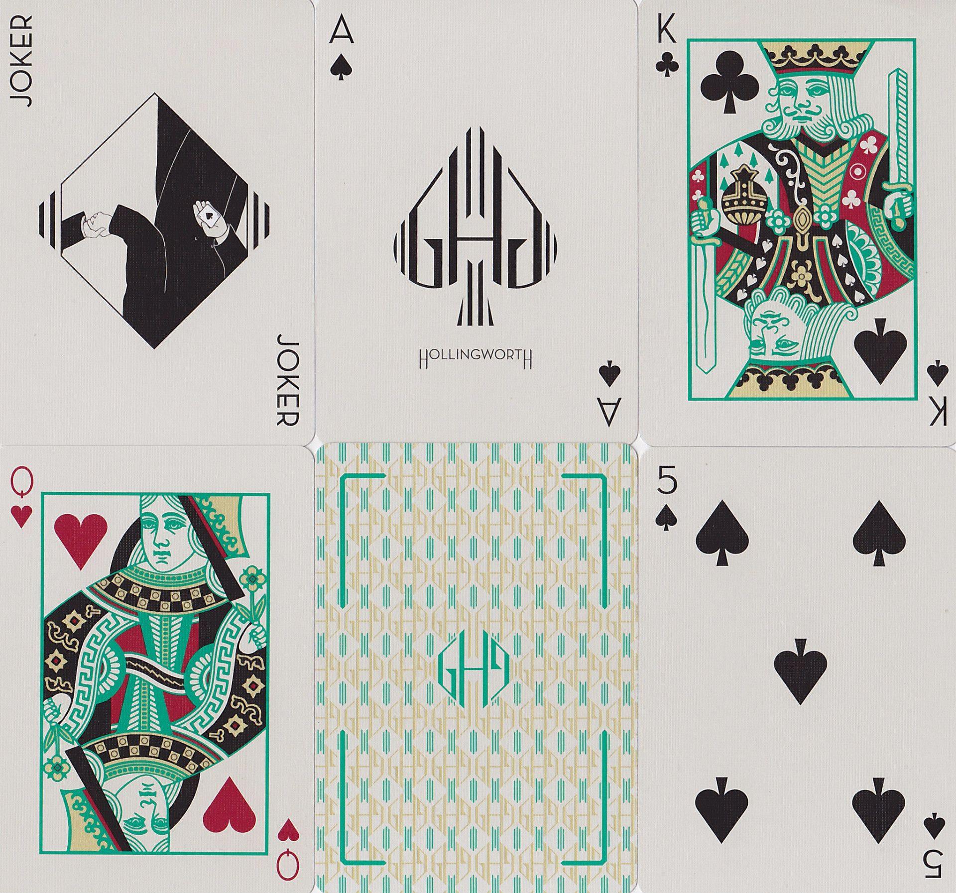 Hollingworths, Emerald Ed. Playing Cards by Dan & Dave
