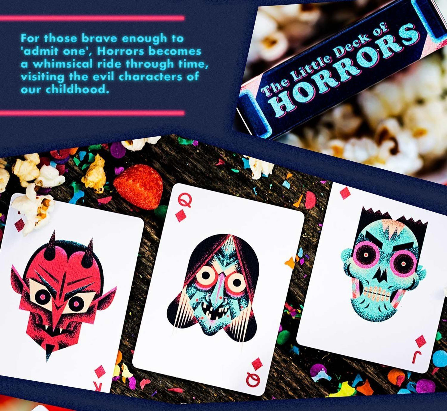Little Deck of Horrors Playing Cards by Ellusionist