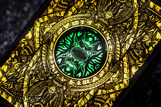 Inferno Playing Cards Emerald Blaze Playing Cards by Darkside Playing Card Co