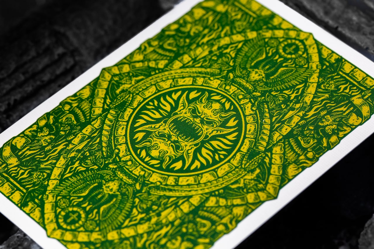 Inferno Playing Cards Emerald Blaze Playing Cards by Darkside Playing Card Co