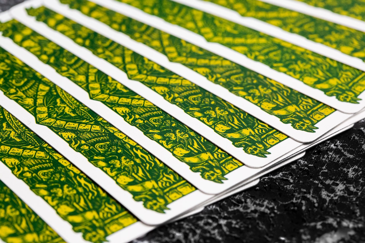 Inferno Playing Cards Emerald Blaze Playing Cards by Darkside Playing Card Co