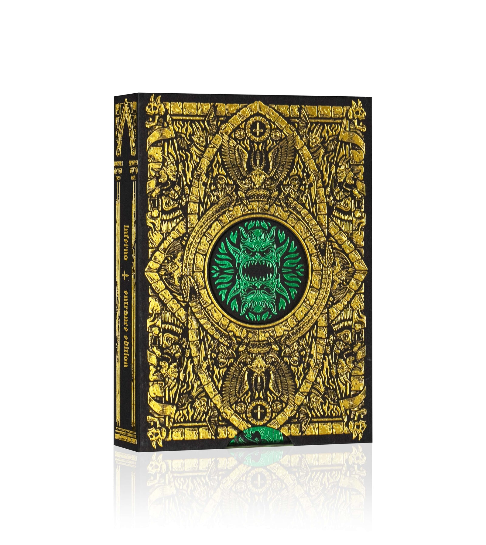 Inferno Playing Cards Emerald Blaze Playing Cards by Darkside Playing Card Co