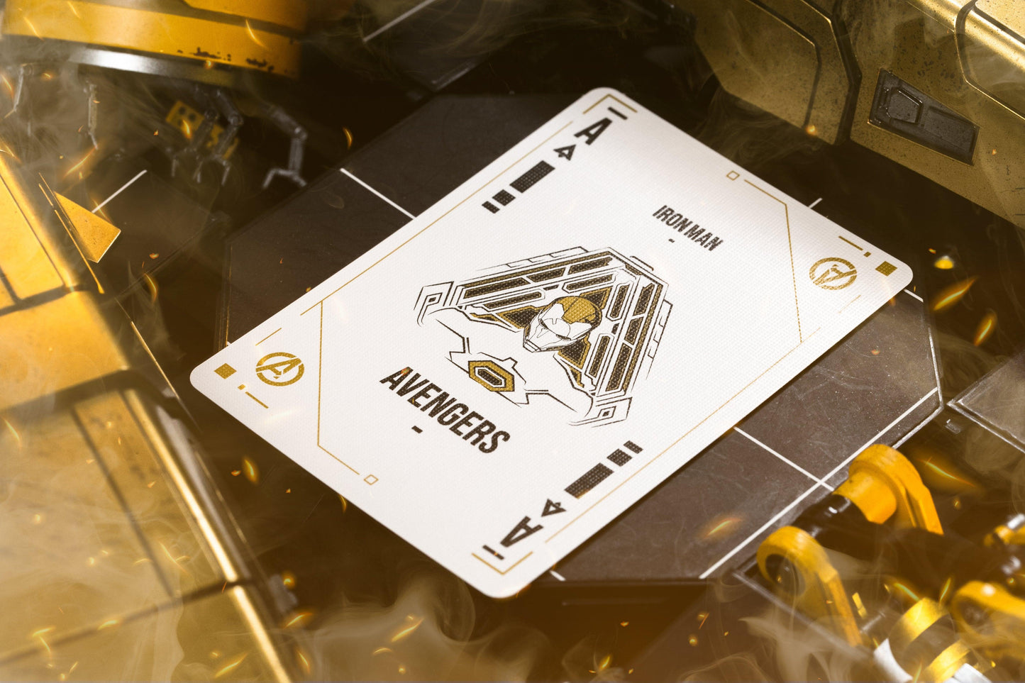 IRON MAN PLAYING CARDS - MK 21 GOLD FOIL Playing Cards by Card Mafia