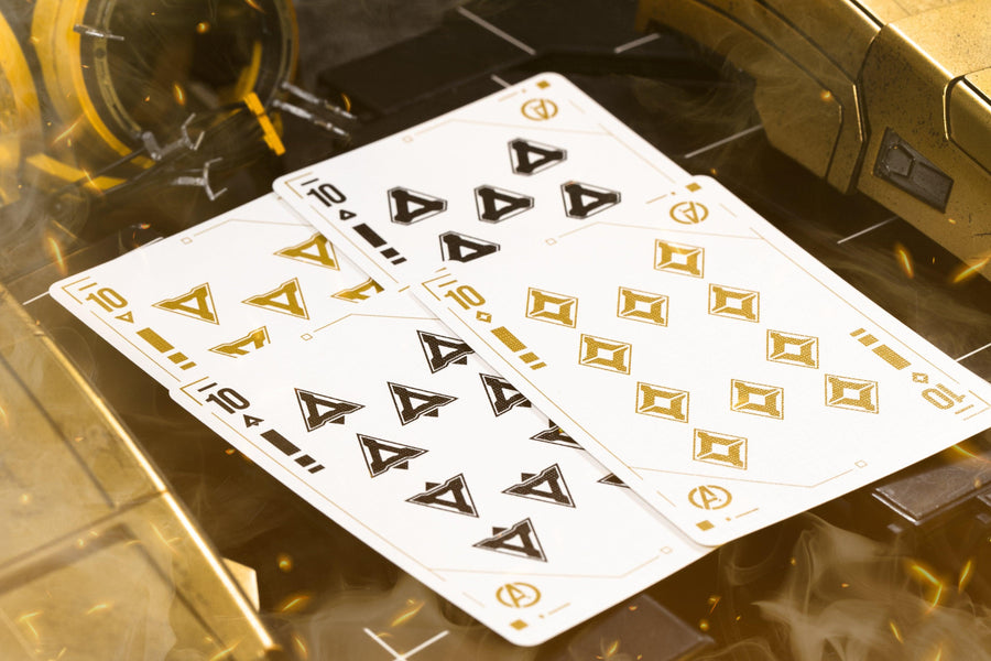IRON MAN PLAYING CARDS - MK 21 GOLD FOIL Playing Cards by Card Mafia
