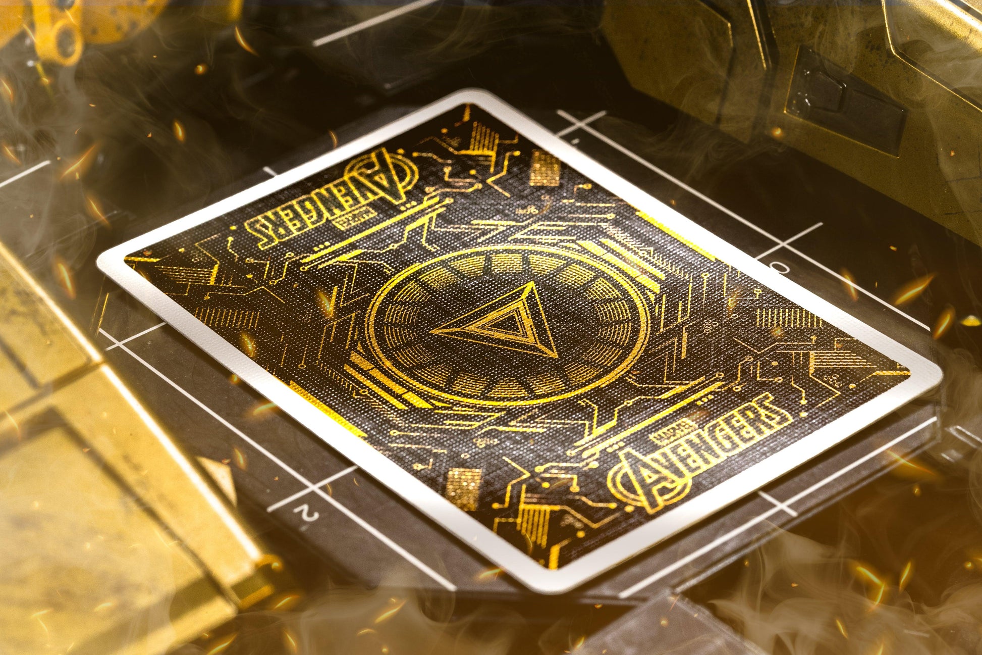 IRON MAN PLAYING CARDS - MK 21 GOLD FOIL Playing Cards by Card Mafia