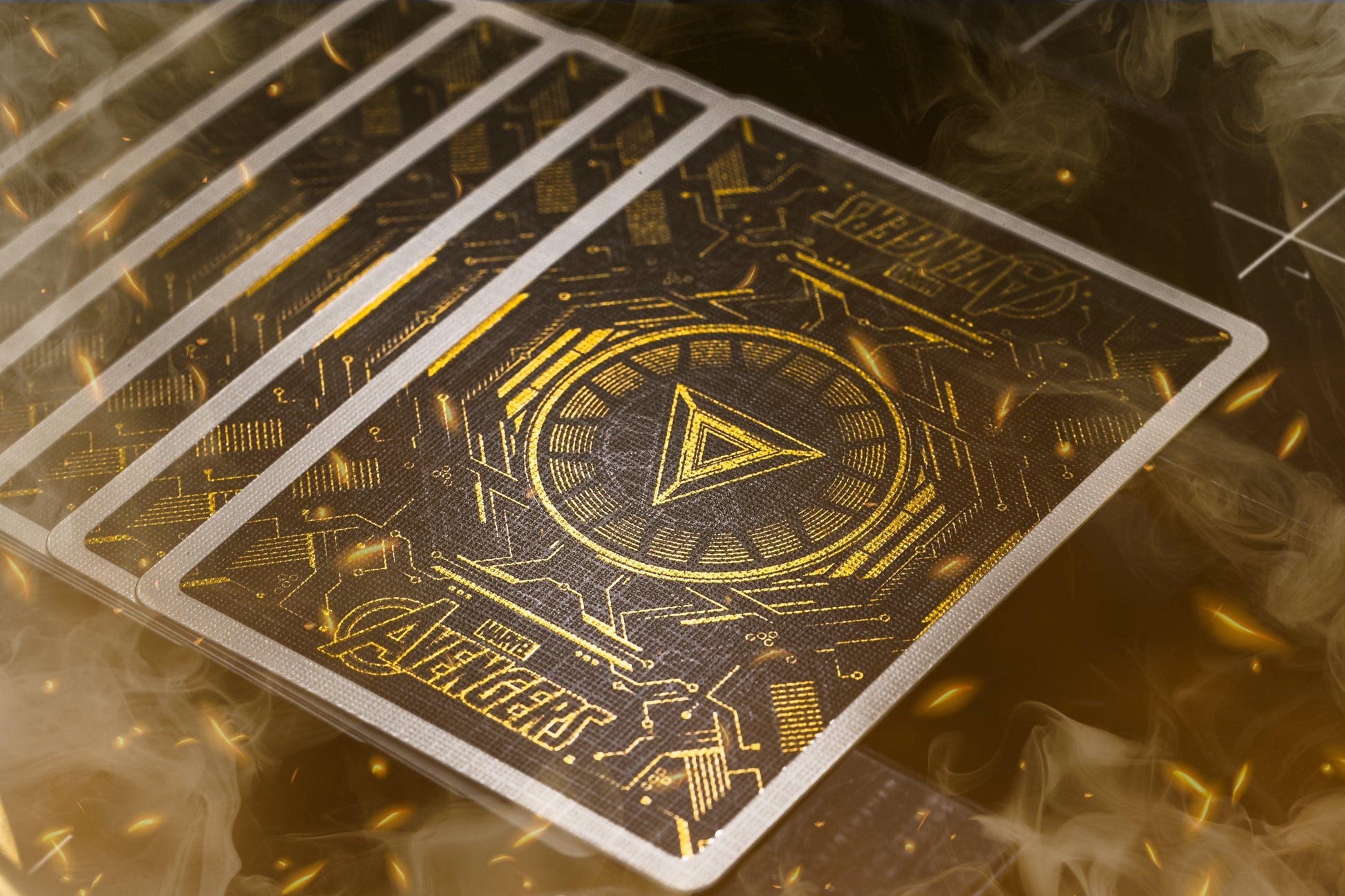 IRON MAN PLAYING CARDS - MK 21 GOLD FOIL Playing Cards by Card Mafia