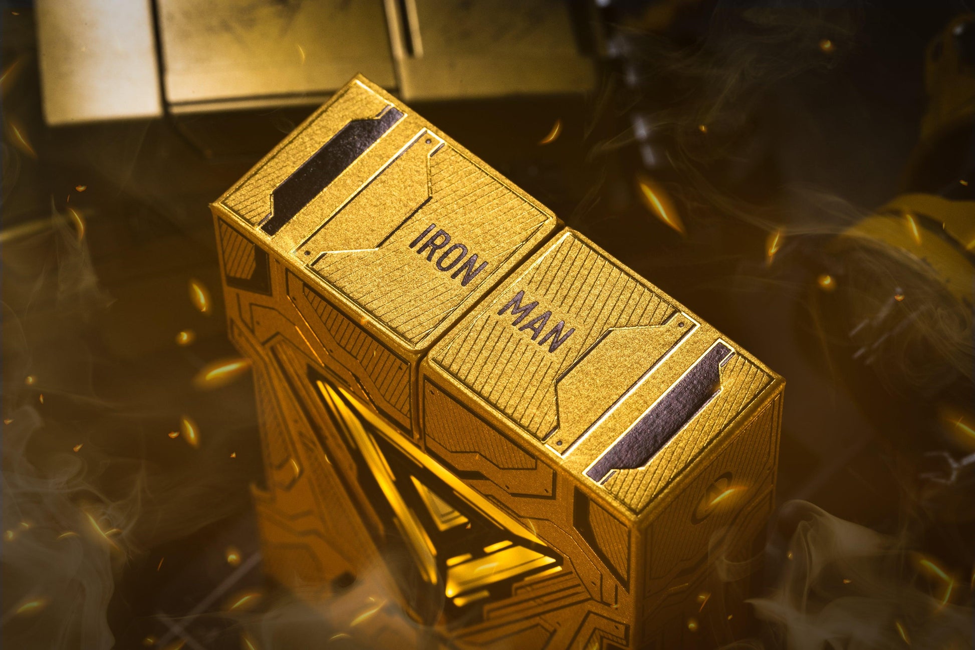 IRON MAN PLAYING CARDS - MK 21 GOLD FOIL Playing Cards by Card Mafia