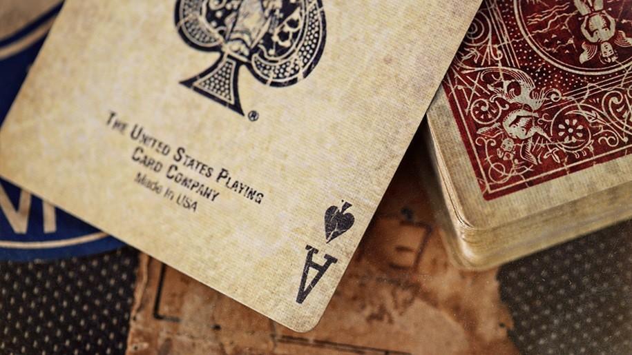 Marked Vintage 1800 Deck Red Playing Cards Rare Playing Cards