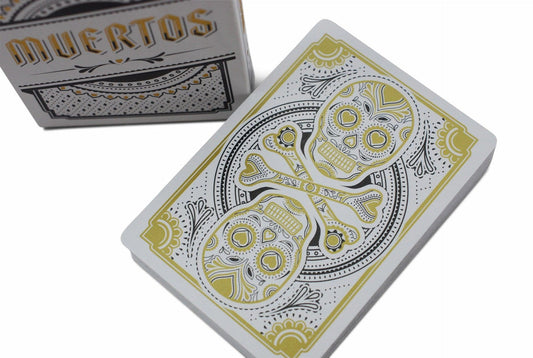 Muertos Mourning Gold Playing Cards* Playing Cards by Steve Minty