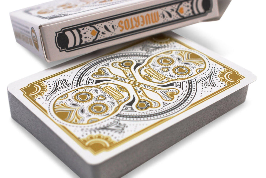 Muertos Mourning Gold Playing Cards* Playing Cards by Steve Minty