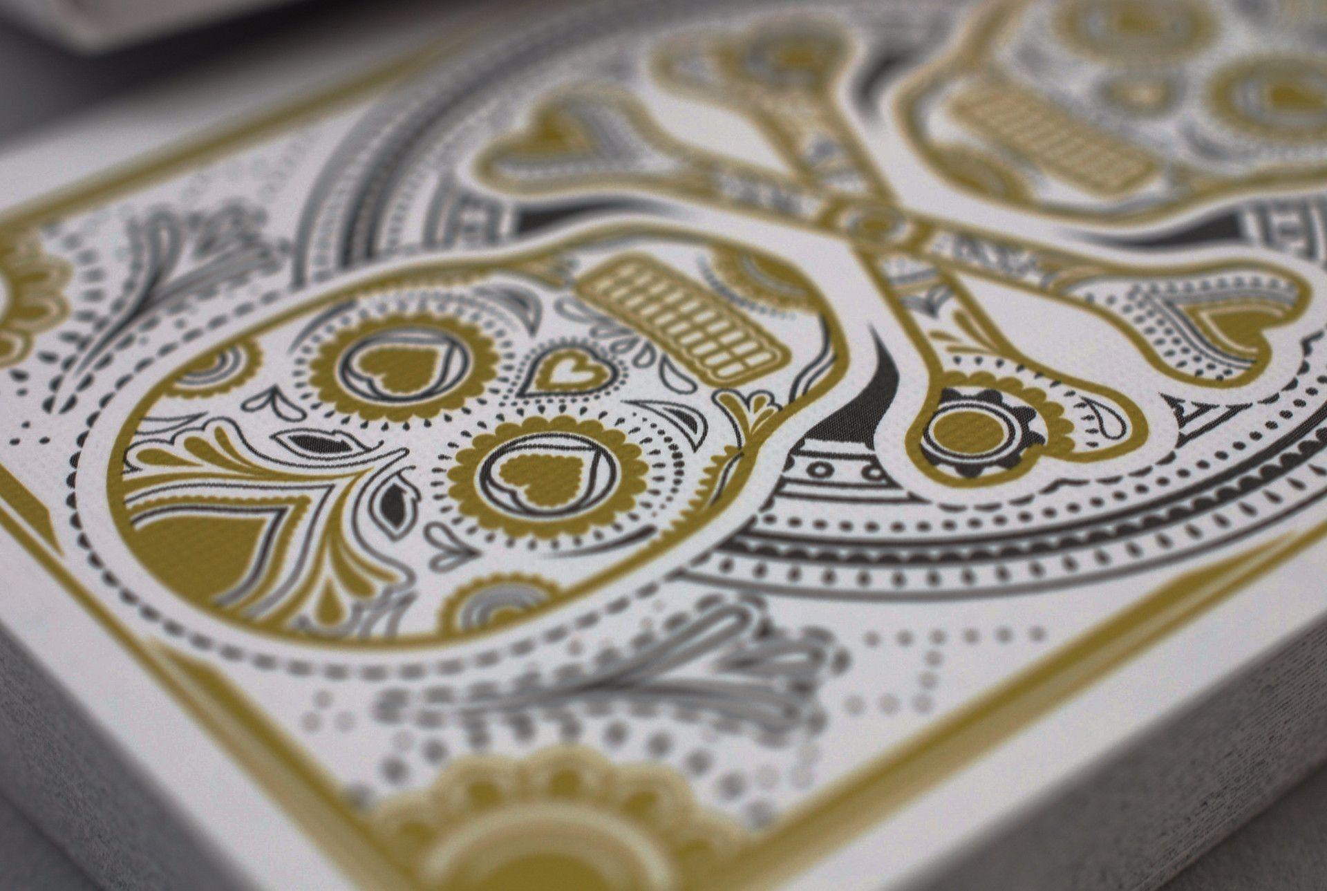 Muertos Mourning Gold Playing Cards* Playing Cards by Steve Minty