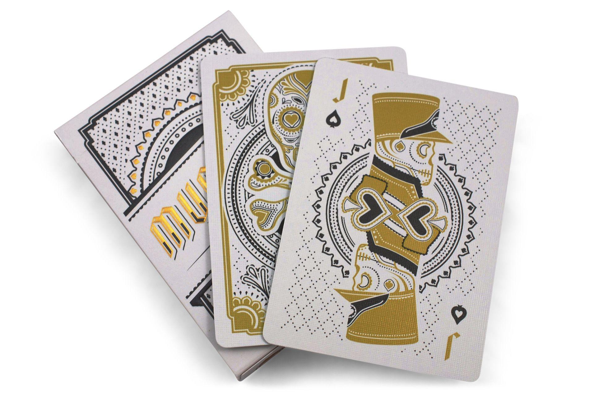Muertos Mourning Gold Playing Cards* Playing Cards by Steve Minty