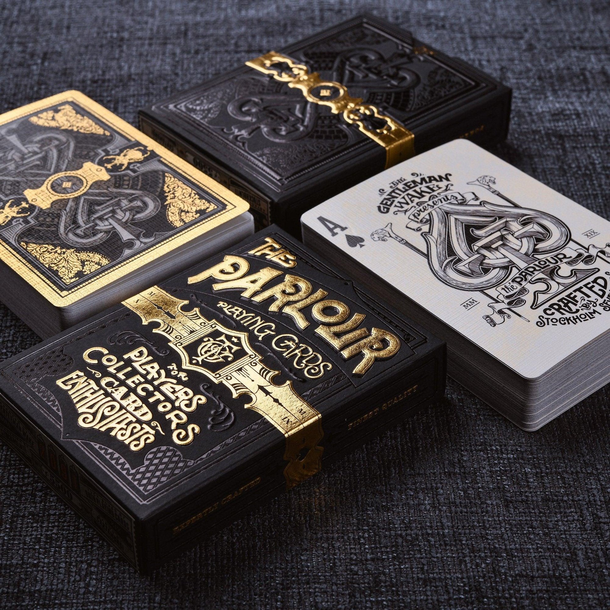 rare player cards Parlour Playing Cards Black