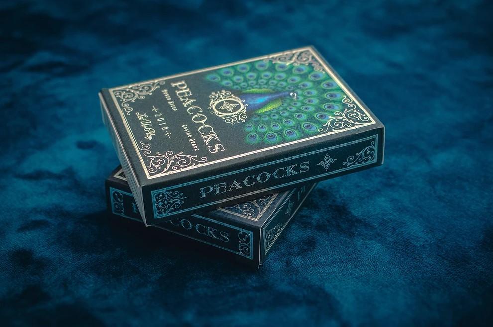 Peacocks Playing Cards Playing Cards by RarePlayingCards.com