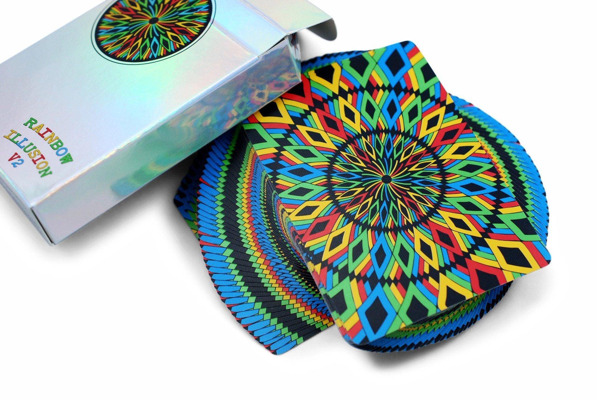 Rainbow Illusion V2 Playing Cards by Legends Playing Card Co.