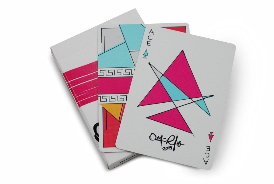 Red Stripe Playing Cards by Hanson Chien