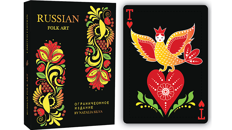 Russian Folk Art Limited Edition (Black) Playing Cards by US Playing Card Co.