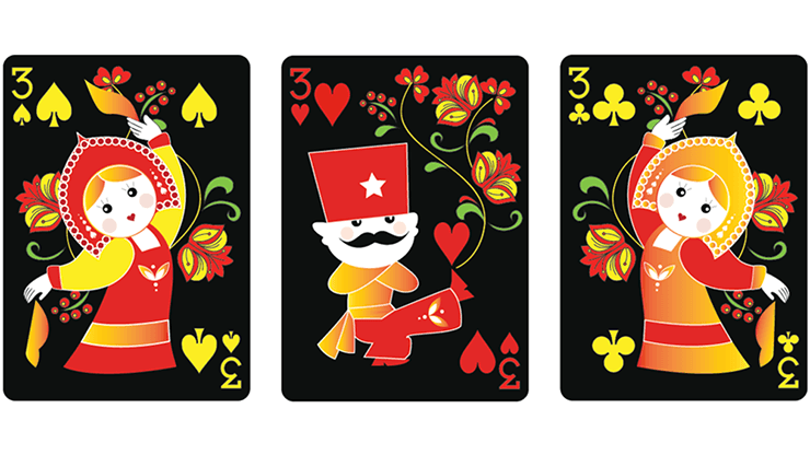 Russian Folk Art Limited Edition (Black) Playing Cards by US Playing Card Co.