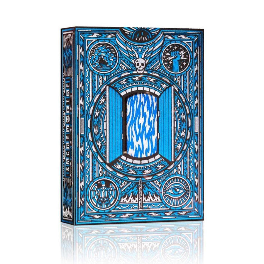 Sacred Fire Playing Cards - Sapphire Blaze Edition Playing Cards by Riffle Shuffle Playing Card Company