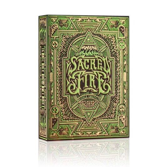 Sacred Fire Playing Cards - Emerald Flare Edition Playing Cards by Riffle Shuffle Playing Card Company