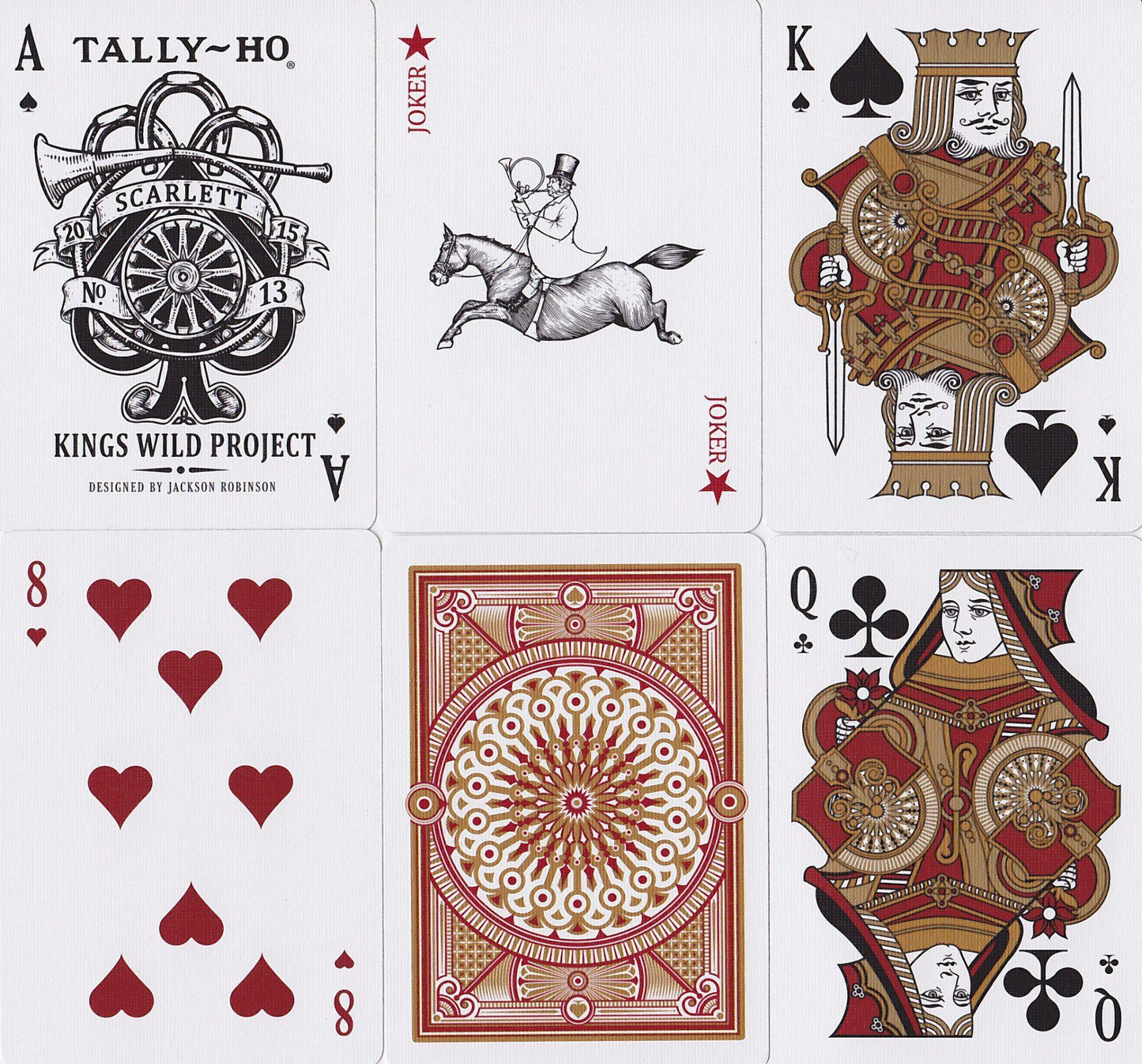 Scarlett Tally Ho Playing Cards by Kings Wild Project