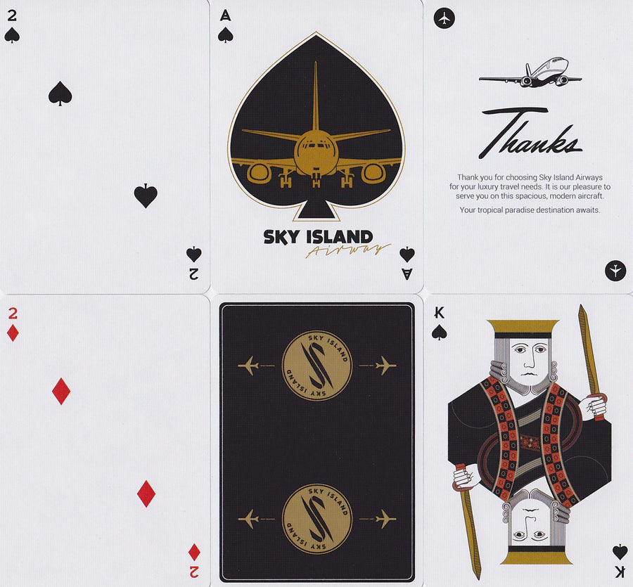 Sky Island Black Playing Cards by The Blue Crown