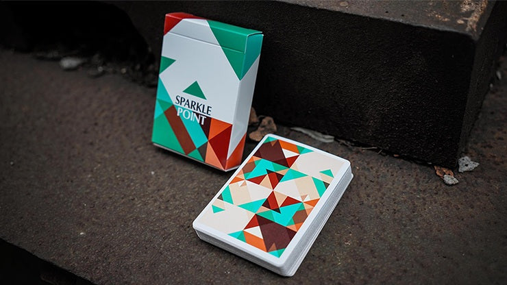 Sparkle Point: Green Playing Cards by US Playing Card Co.
