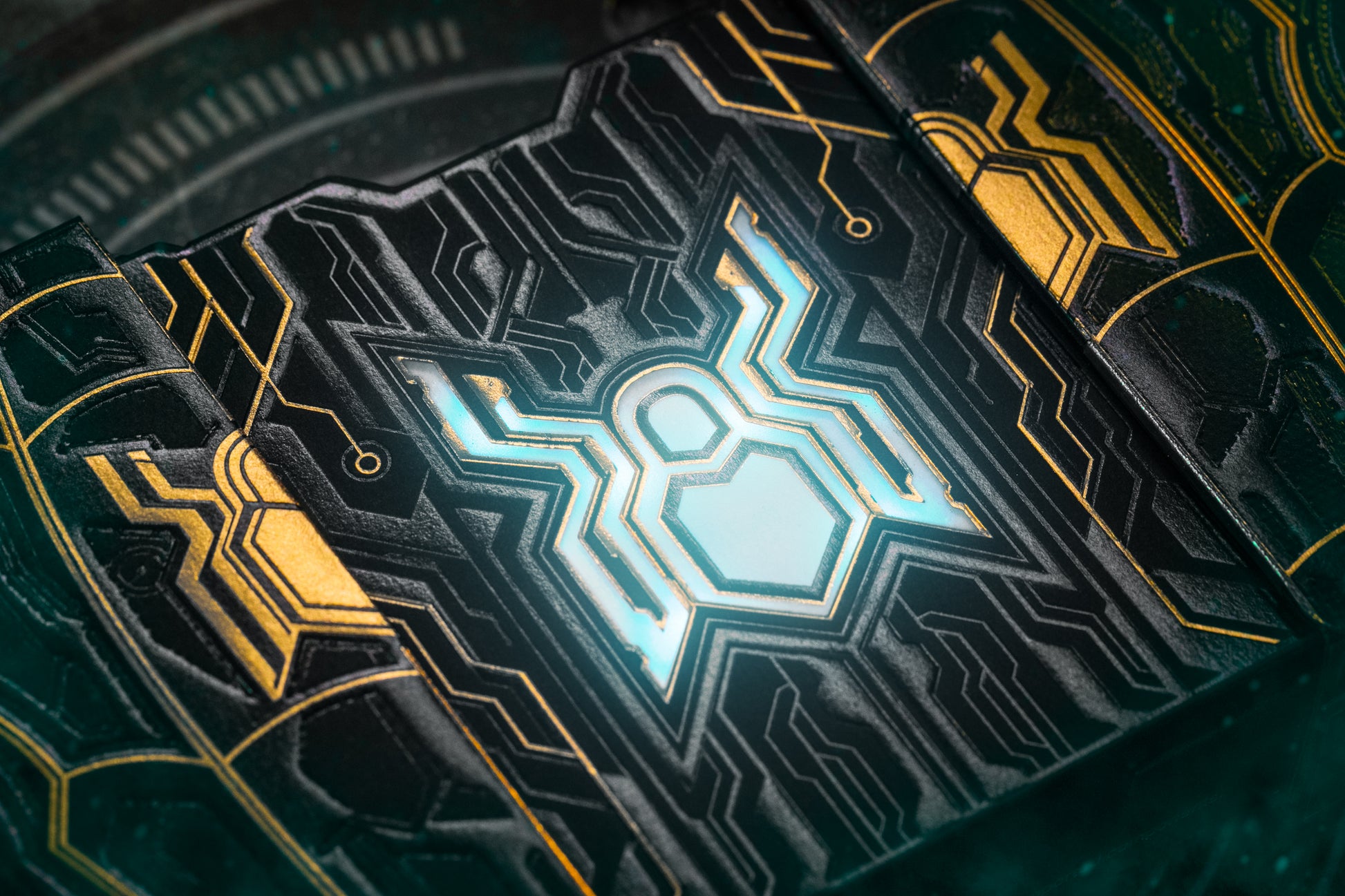 Spider Man Playing Cards - PVC Black & Gold Playing Cards by Card Mafia