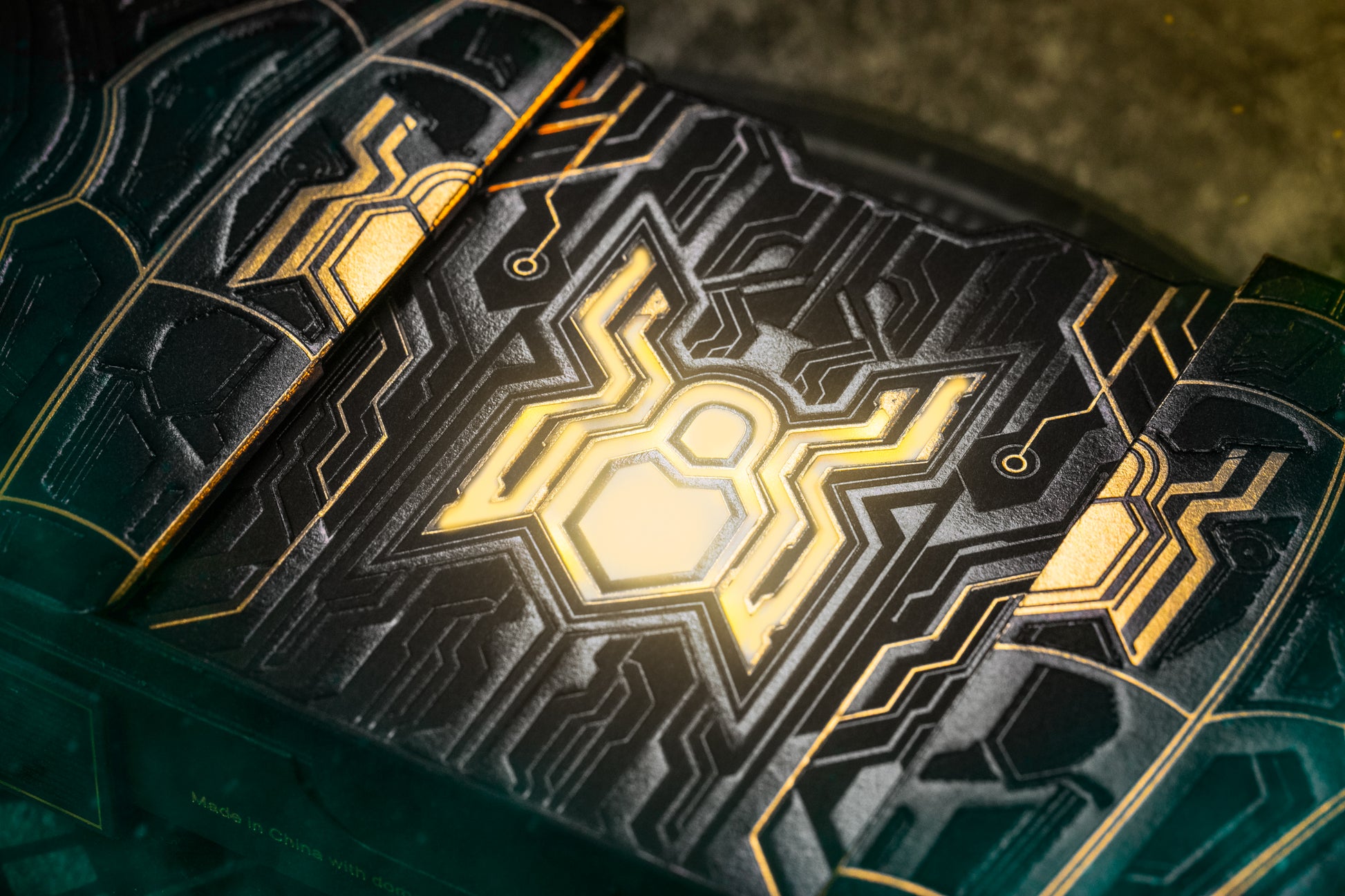 Spider Man Playing Cards - PVC Black & Gold Playing Cards by Card Mafia