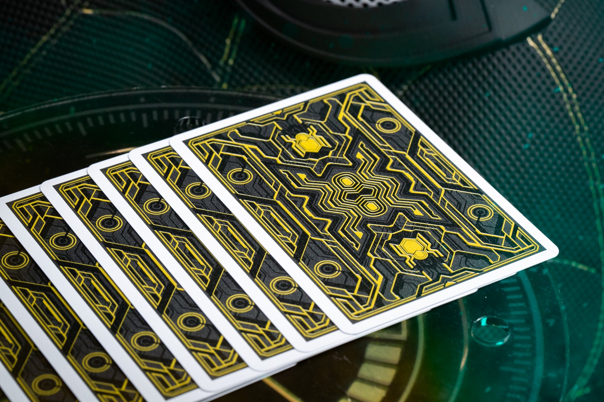 Spider Man Playing Cards - PVC Black & Gold Playing Cards by Card Mafia