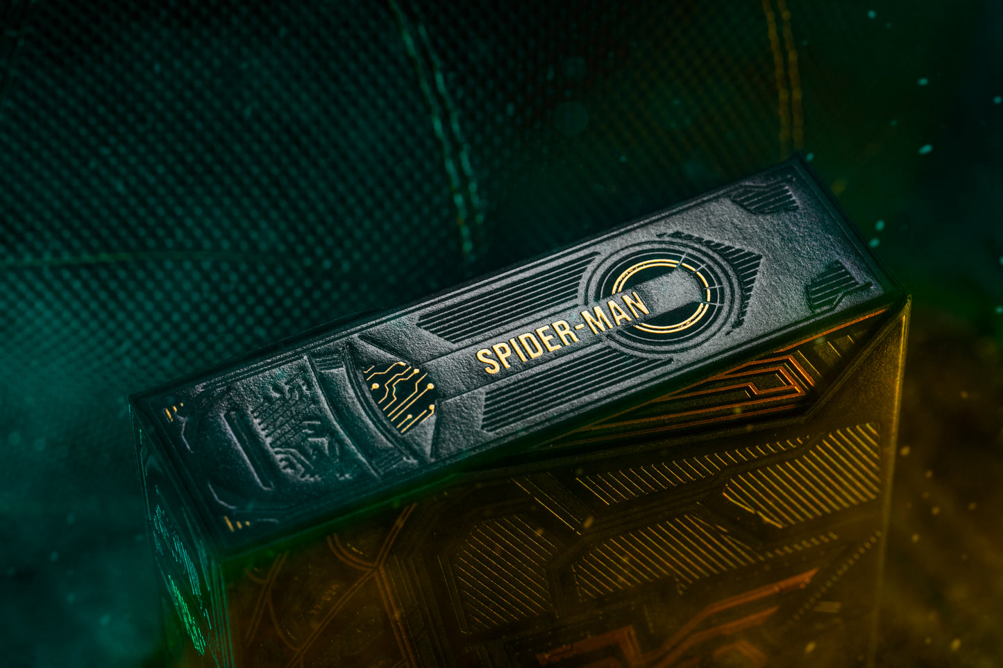 Spider Man Playing Cards - PVC Black & Gold Playing Cards by Card Mafia