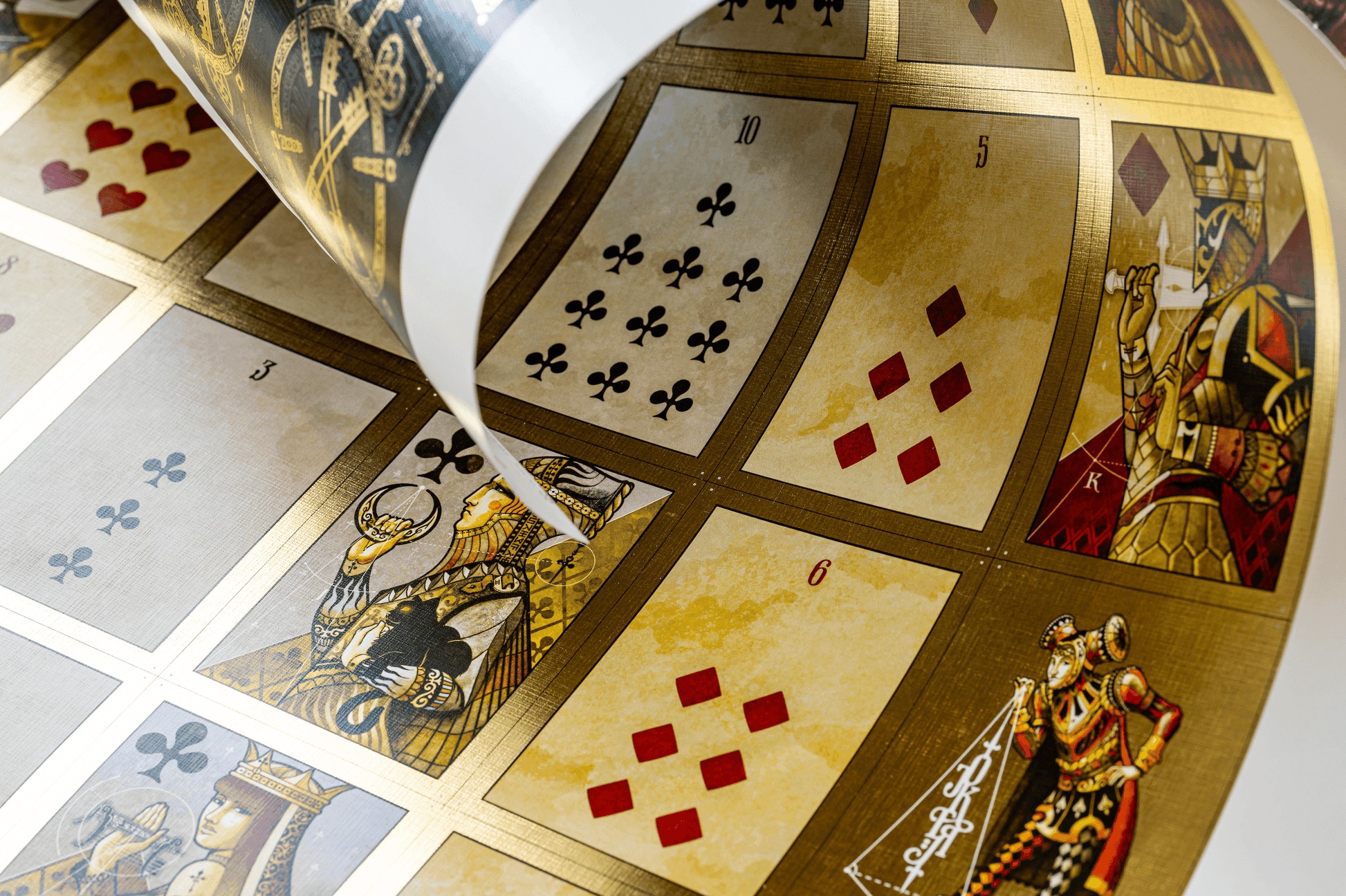 Uncut Sheet with signature - House of the Rising Spade Cartomancer V2 Playing Cards by Stockholm 17