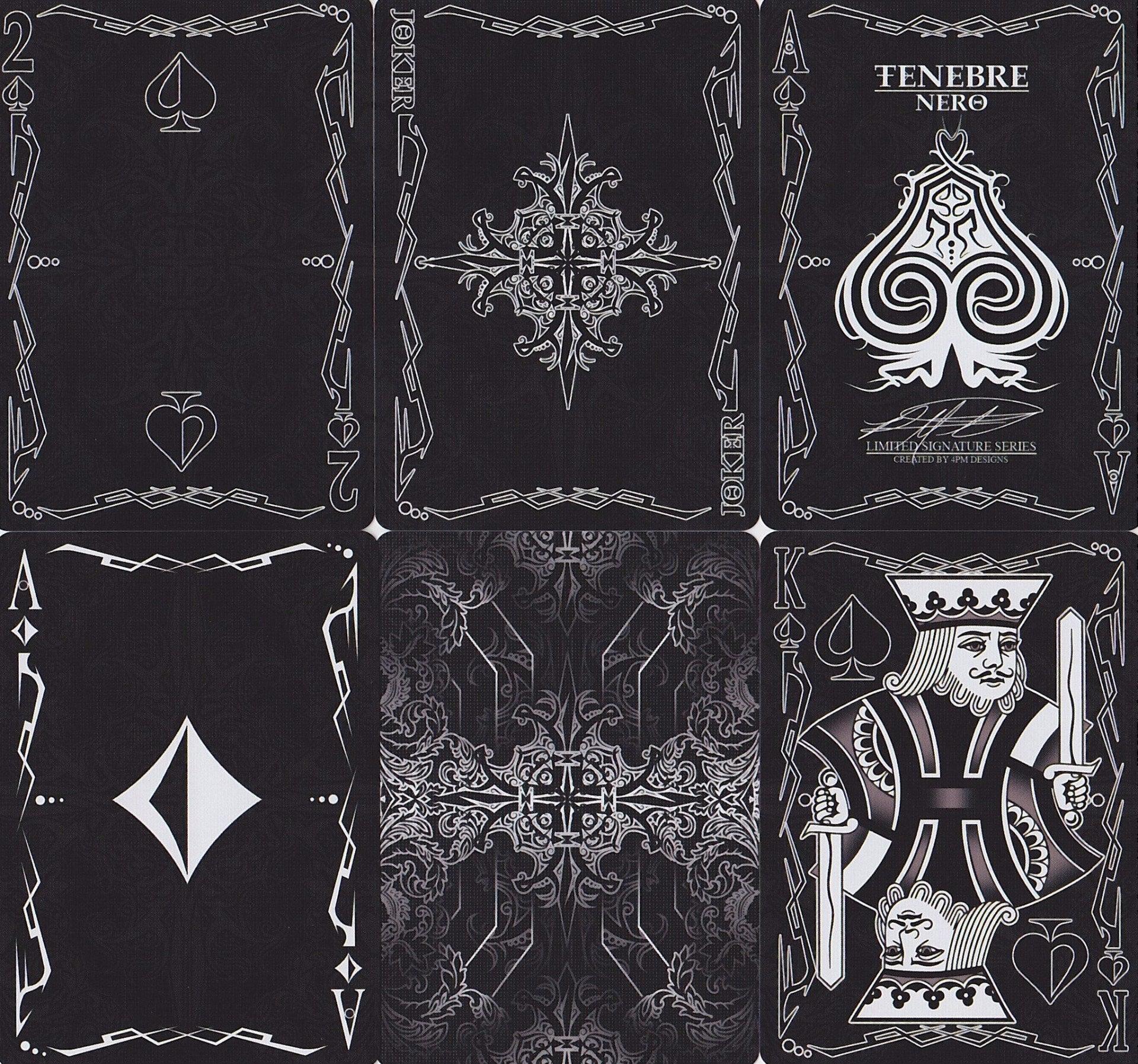 Tenebre Nero Playing Cards by Legends Playing Card Co.