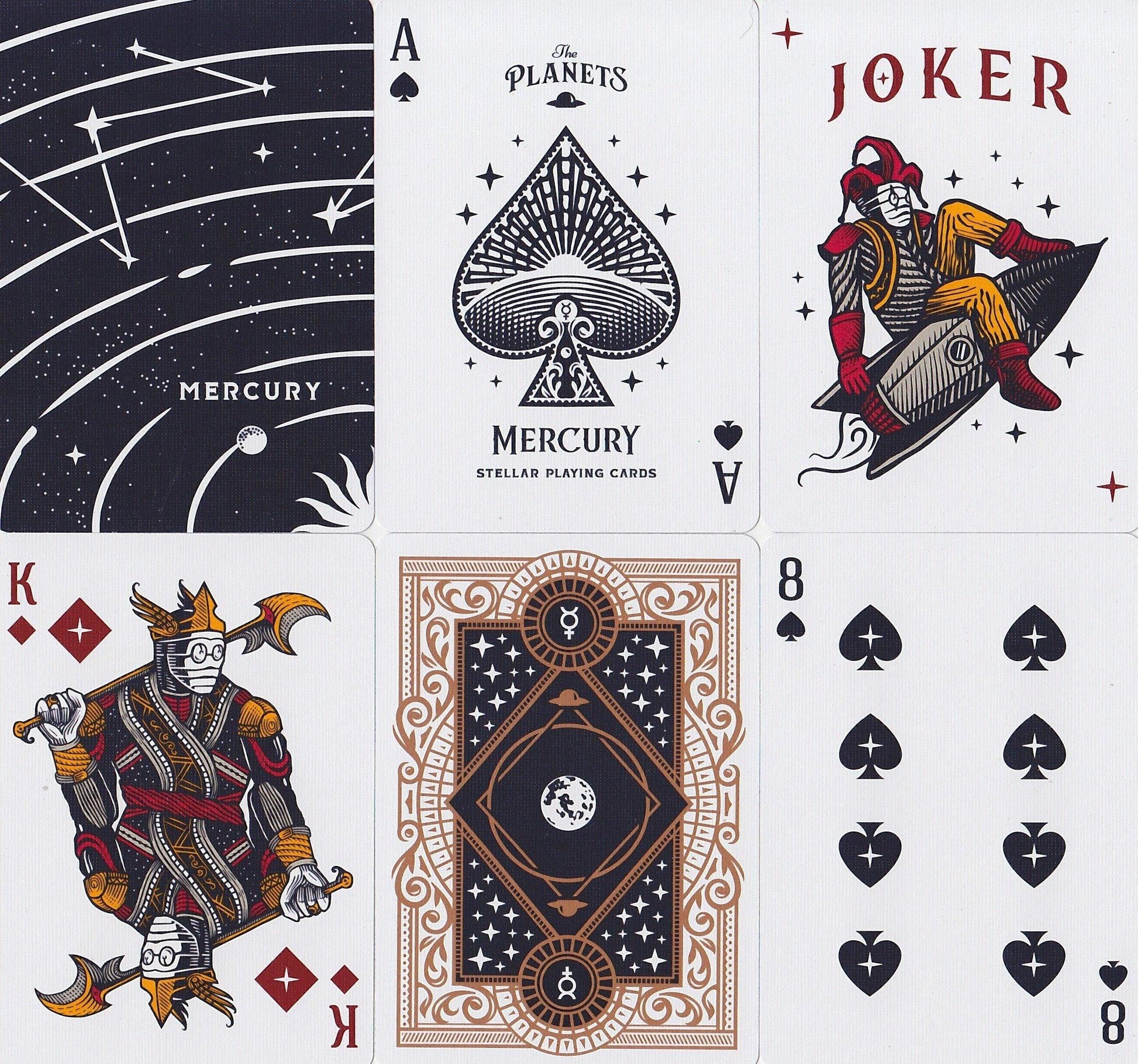 The Planets: Mercury Playing Cards by Vanda