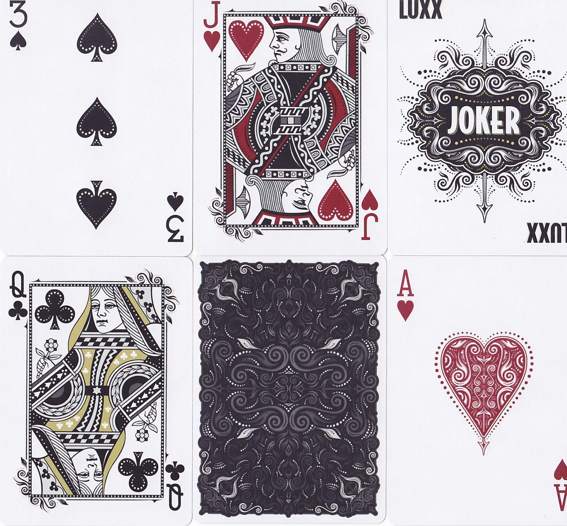 V2 LUXX® Shadow Edition Silver Playing Cards by LUXX