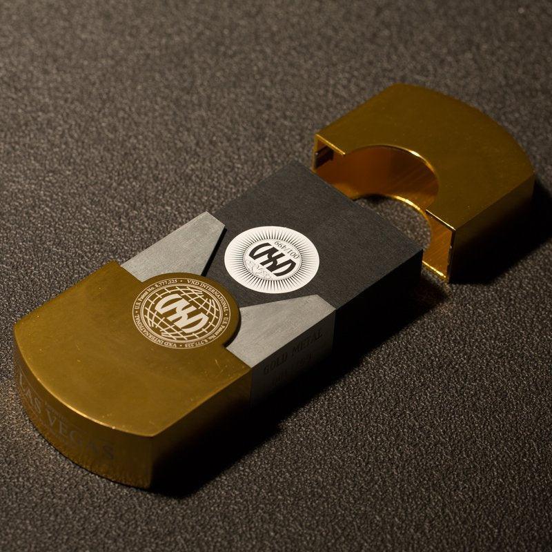 Vegas Diffractor - Gold Metal Playing Cards by VXD Gaming