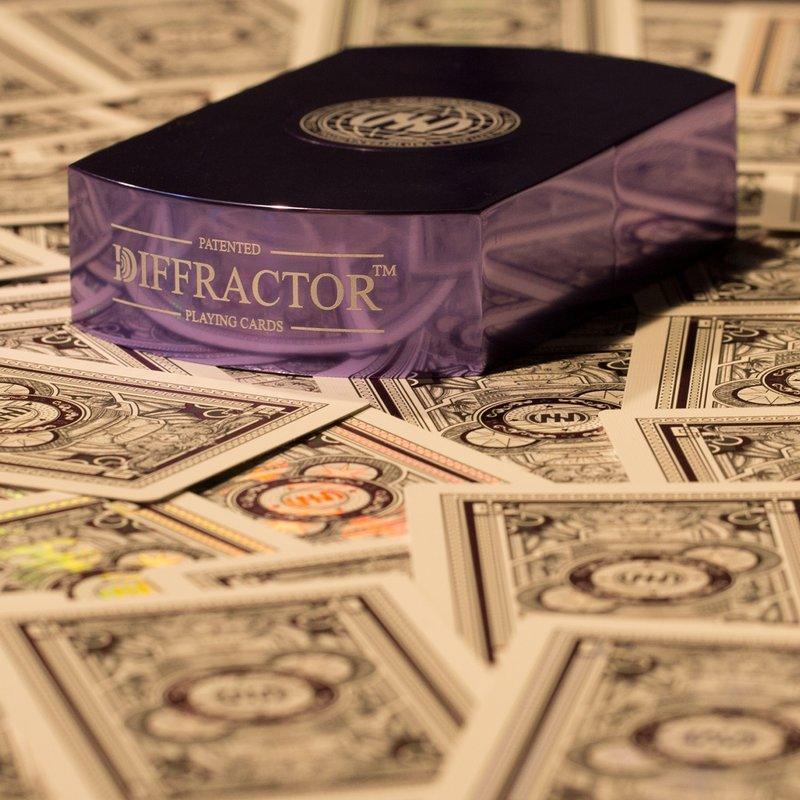 Vegas Diffractor - Ultraviolet Metal Playing Cards by VXD Gaming